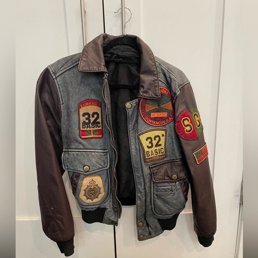 Carmar Leather Bomber Jacket size 36